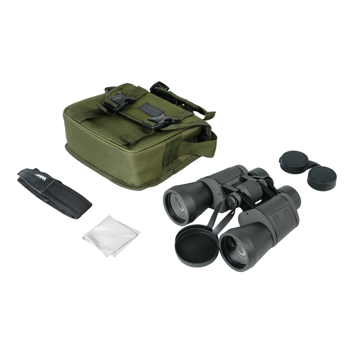 Бинокль Veber Classic БПШЦ 10x50 VRWA широкоугольный, серый