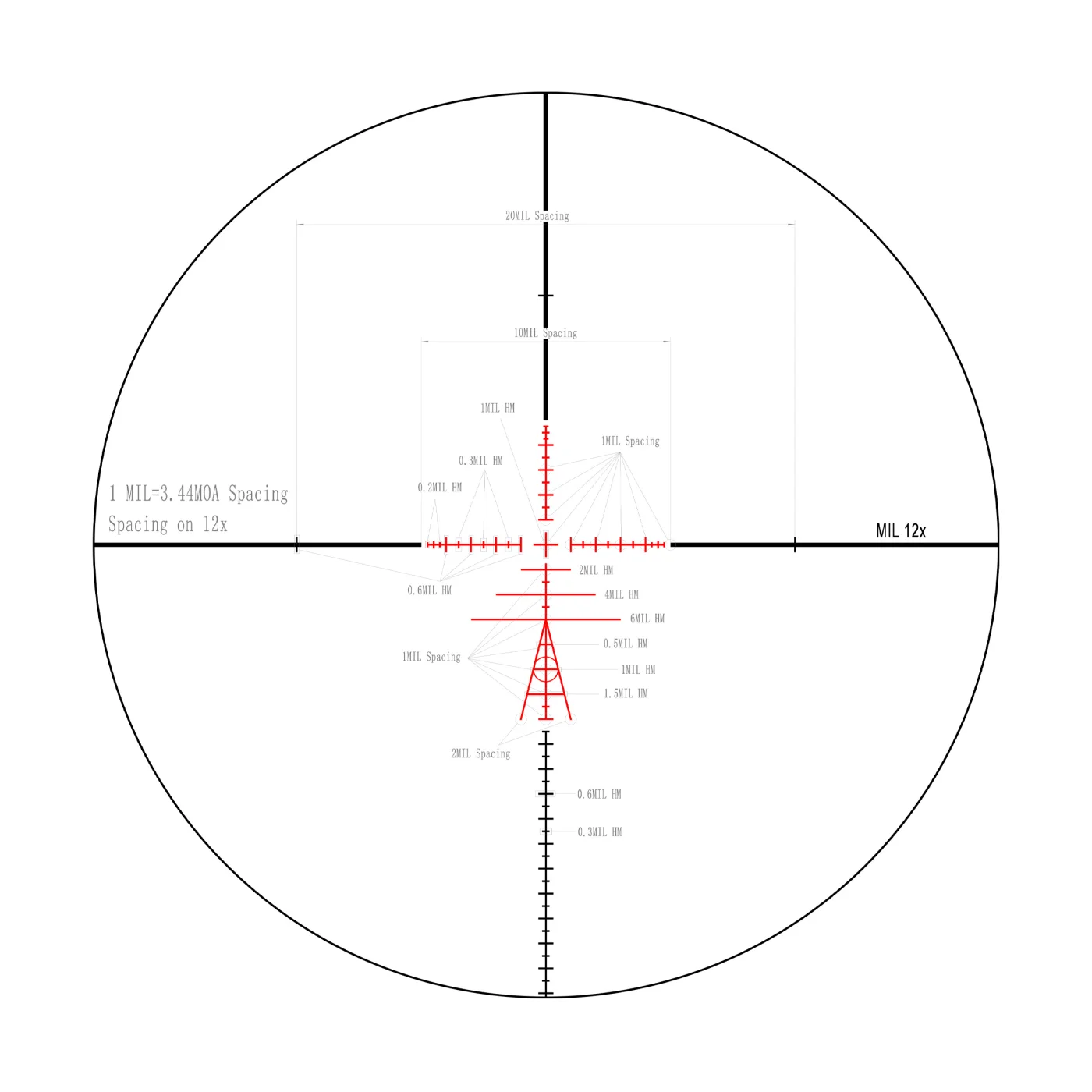 Прицел оптический Veber Wolf Alfa 3-12x42 SF TR2
