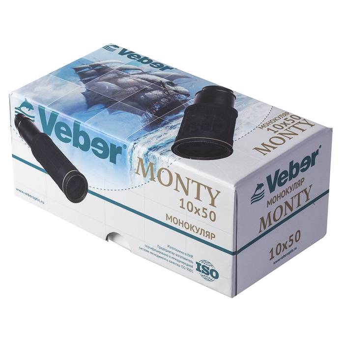 Монокуляр Veber Monty 10x50 BR черный