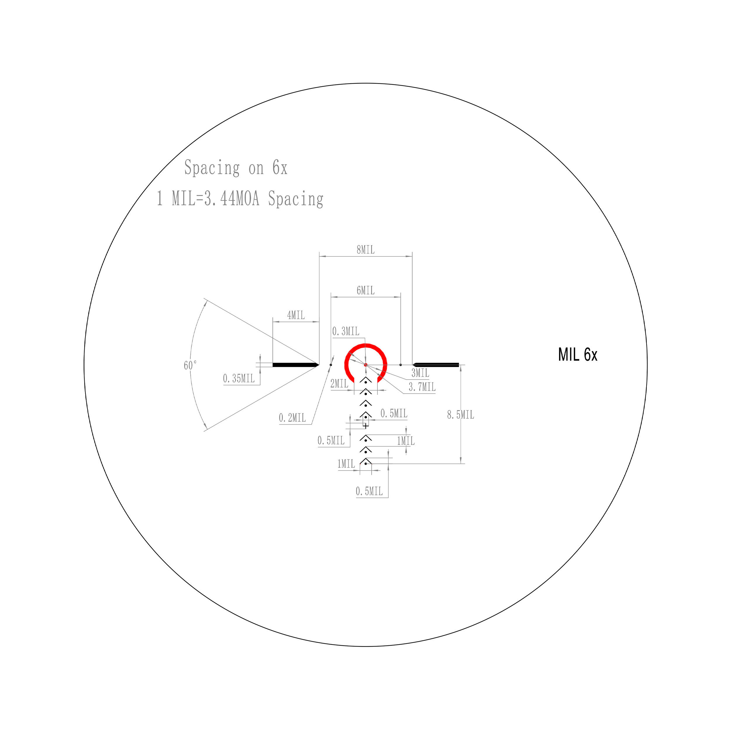 Прицел оптический Veber Wolf Alfa 1-6x24 FCD