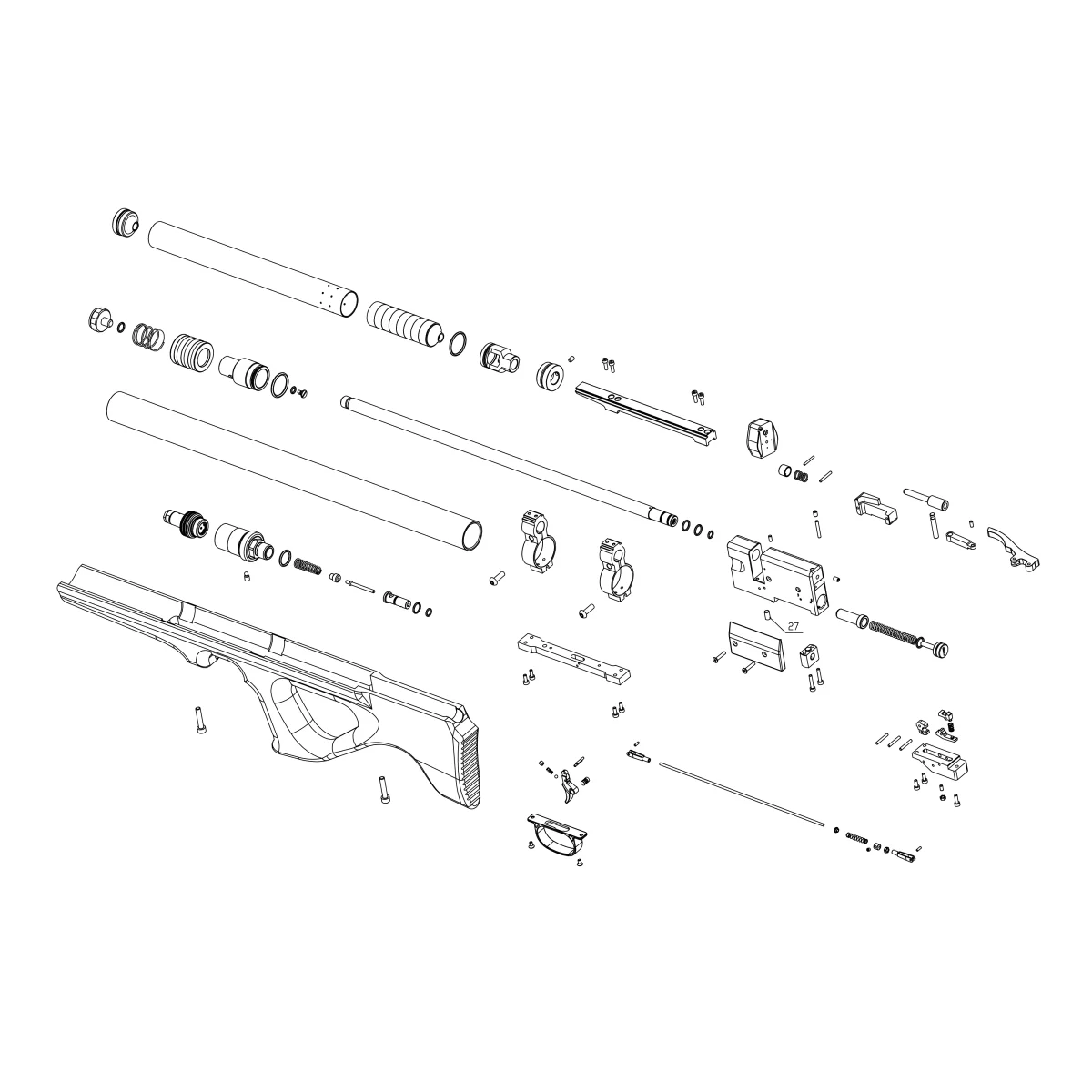 Винтовка пневматическая BLACK STRIKE "B028" кал.4,5mm (.177) не более 3,0Дж